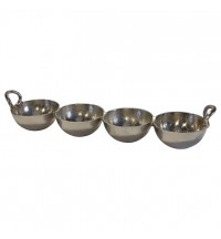 4 Piece Zenovia Connecting Metal Bowl Set