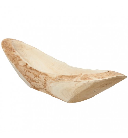 Bleached Dumai Paulownia Wood Boat Bowl