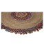 Multi-colour Round Jute Cotton Chindi Rug