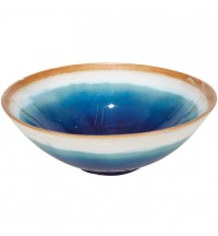 28cm Azure Glazed Ceramic Bowl