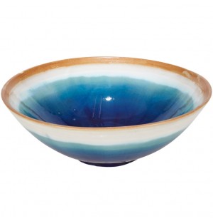 28cm Azure Glazed Ceramic Bowl