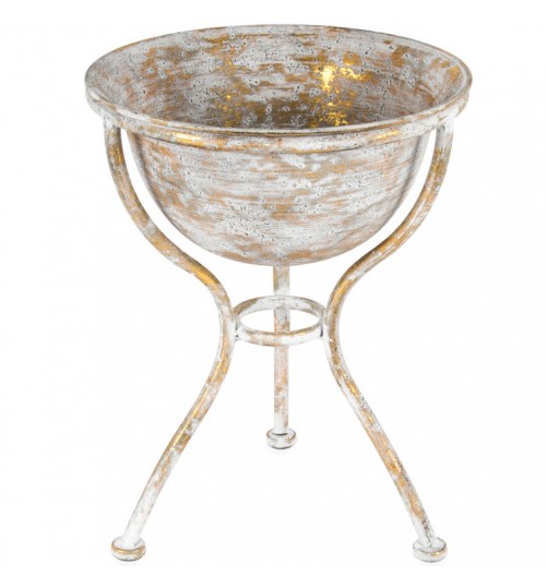 Gold Lustre Metal Footed Bowl with Stand