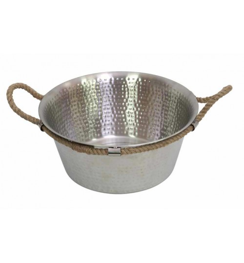 Drift Silver Entertaining Bowl with Handles