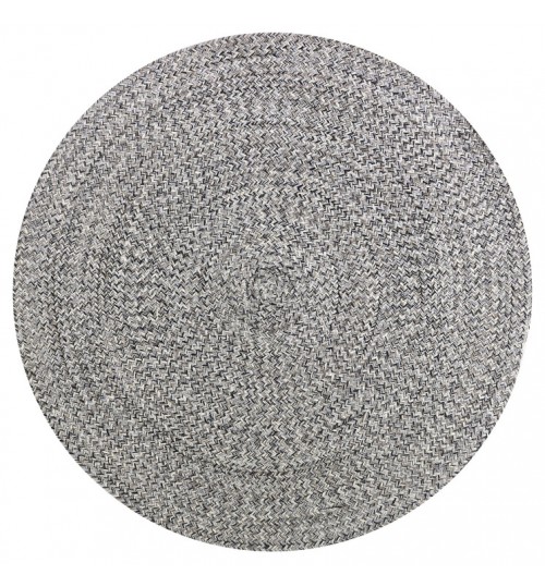 Steel Merino Round Cotton Rug