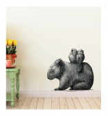 Wombat 2 Galahs By Renee Treml Wall Decal