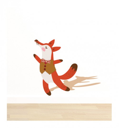 Happy Fox Dance Wall Decal