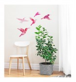 Watercolor Bird Family Wall Decal