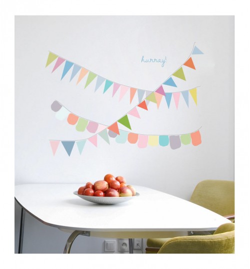 Hurray For Bunting Wall Decal