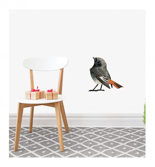 Black Redstart Bird Wall Sticker