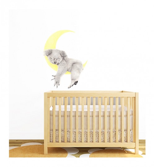 Sleeping On The Moon Koala Wall Sticker