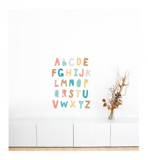 Clear Cozy Cloud Alphabet Wall Sticker