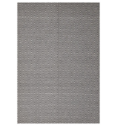 Black Diamond Modern Flatweave Rug