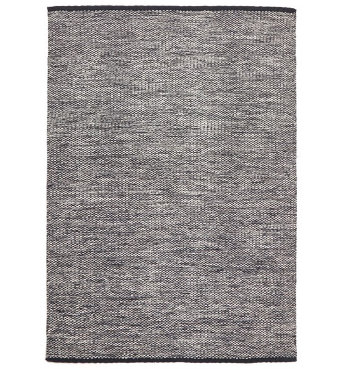 Livvy Charcoal Black Flat Weave Rug