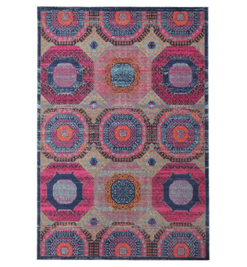 Power Loomed Distressed Modern Rug