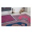 Magenta Power Loomed Distressed Modern Rug