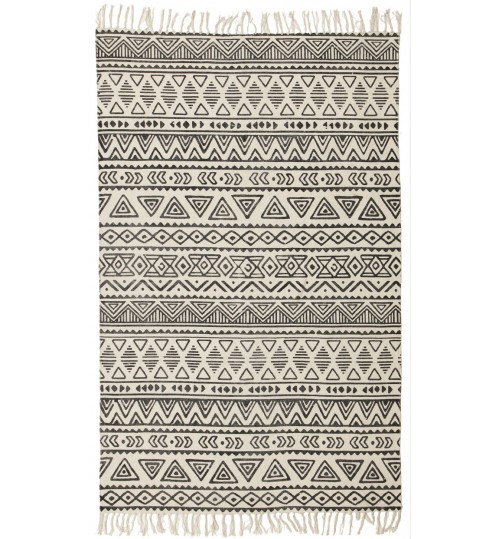 Hicks Hand Loomed Flatweave Pure Cotton Rug