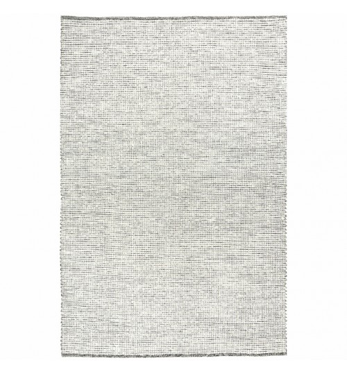 Black White Felted Wool Scandi Rug