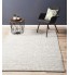 Black White Felted Wool Scandi Rug