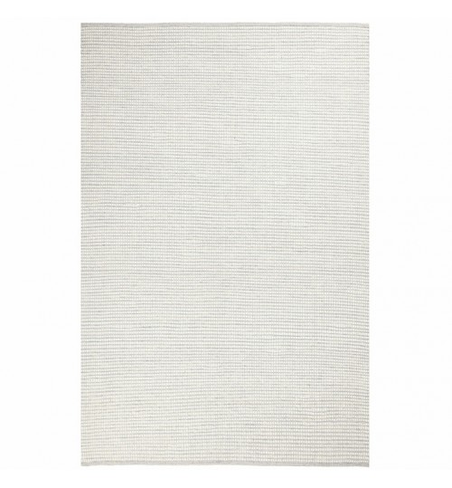 Grey White Felted Wool Scandi Rug