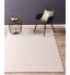 Pink White Felted Wool Scandi Rug