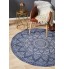 Blue Coastal Hand Braided Cotton Rug