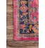 Pink Vintage Look Power Loomed Cotton Blend Rug