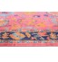 Pink Vintage Look Power Loomed Cotton Blend Rug